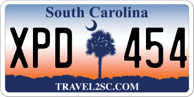 SC license plate XPD454