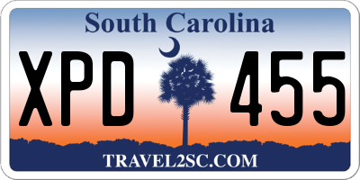 SC license plate XPD455