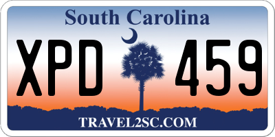 SC license plate XPD459