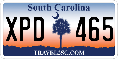 SC license plate XPD465