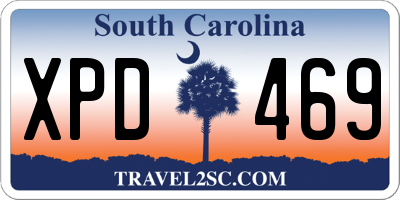 SC license plate XPD469