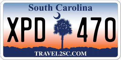 SC license plate XPD470