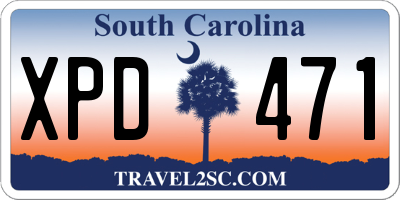 SC license plate XPD471