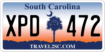 SC license plate XPD472