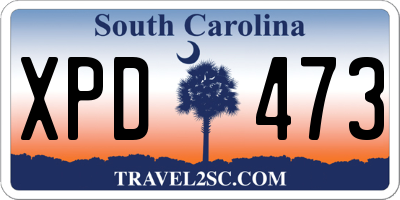 SC license plate XPD473