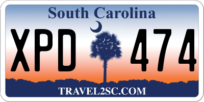 SC license plate XPD474