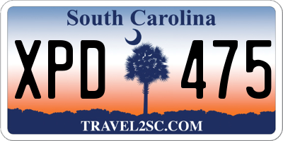 SC license plate XPD475