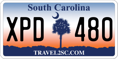 SC license plate XPD480