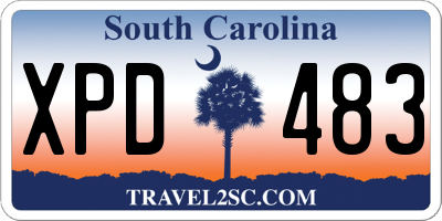 SC license plate XPD483