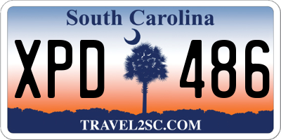 SC license plate XPD486