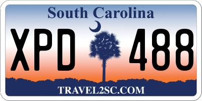 SC license plate XPD488