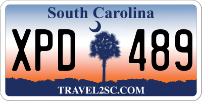 SC license plate XPD489