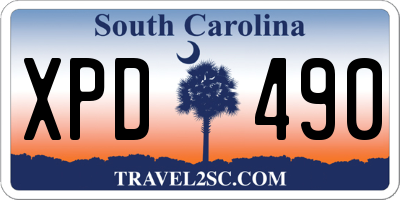 SC license plate XPD490
