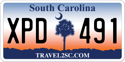 SC license plate XPD491