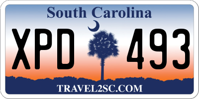 SC license plate XPD493
