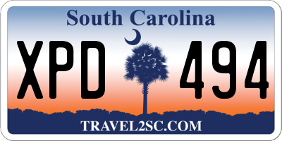 SC license plate XPD494