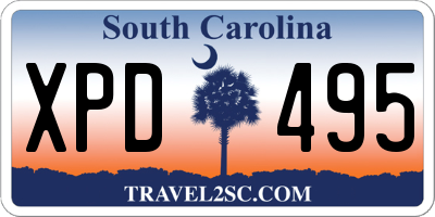 SC license plate XPD495