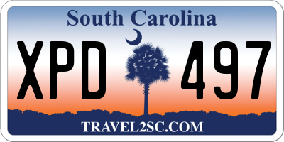SC license plate XPD497