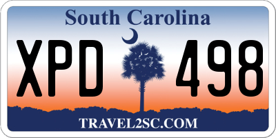 SC license plate XPD498