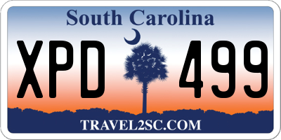 SC license plate XPD499