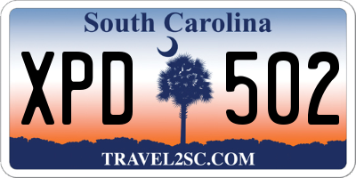 SC license plate XPD502
