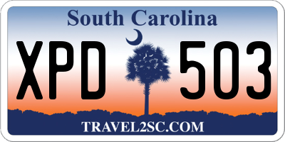 SC license plate XPD503