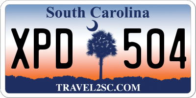 SC license plate XPD504