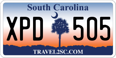 SC license plate XPD505