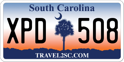 SC license plate XPD508