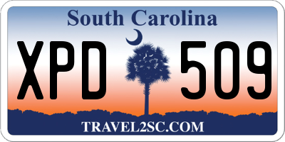 SC license plate XPD509