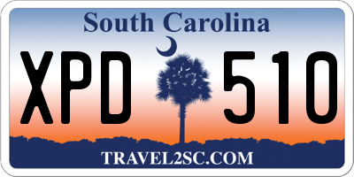SC license plate XPD510