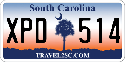 SC license plate XPD514