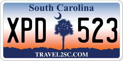 SC license plate XPD523