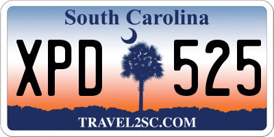 SC license plate XPD525