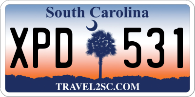 SC license plate XPD531