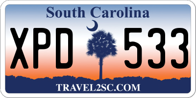 SC license plate XPD533