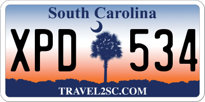 SC license plate XPD534