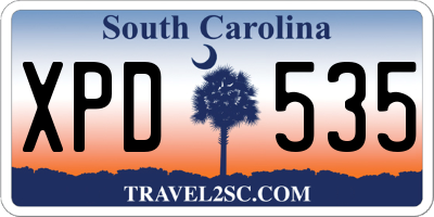 SC license plate XPD535