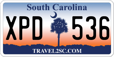 SC license plate XPD536