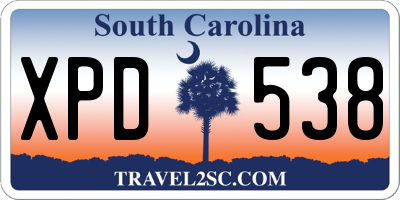 SC license plate XPD538