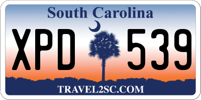 SC license plate XPD539