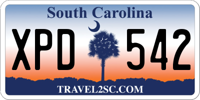 SC license plate XPD542