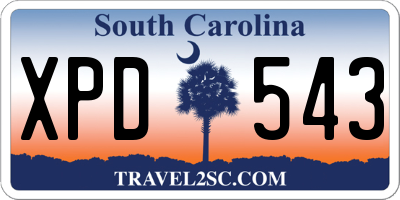 SC license plate XPD543