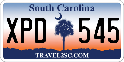 SC license plate XPD545