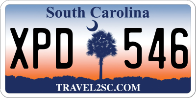 SC license plate XPD546