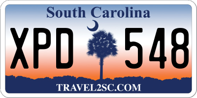 SC license plate XPD548