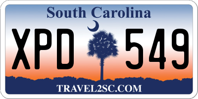 SC license plate XPD549