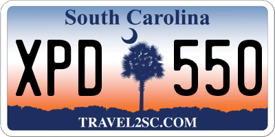 SC license plate XPD550