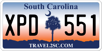 SC license plate XPD551