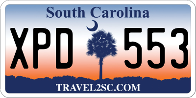 SC license plate XPD553
